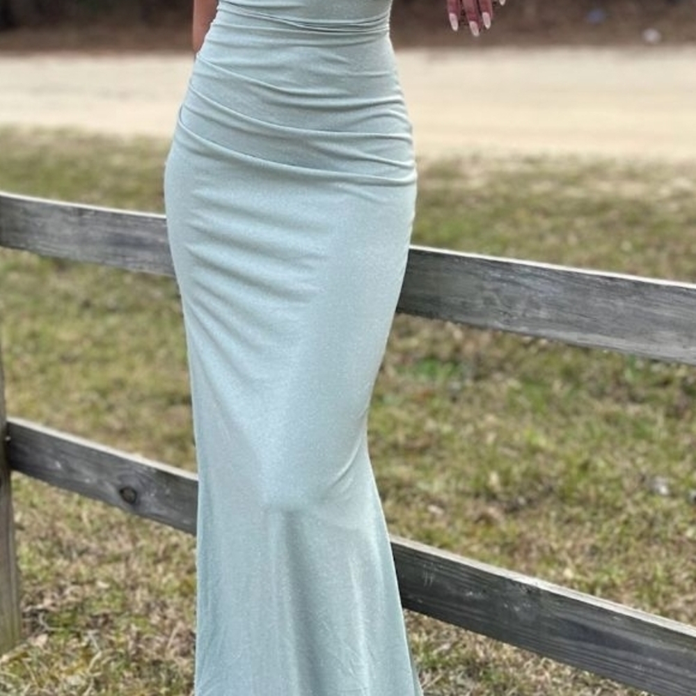 High-Waist Mint Green Maxi Skirt